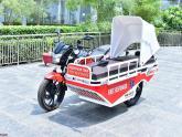 Hero bike with a sidecar bed